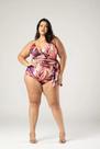 Maiô de Praia Plus Size Feminino Maiô Saia Bojo Removível vira vestido C476 Mid Plus Size