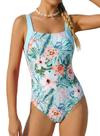 Maiô de uma peça Belovance para meninas, tamanho 13-14 (14 anos), verde, floral