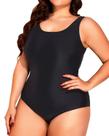 Maiô de uma peça Holipick Black Tummy Control Plus Size