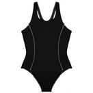 Maiô Feminino Adulto Preto Liso Básico Natação Hidroginástica iSport