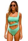 Maiô Feminino Com Recortes Na Lateral Vazado Moda Praia Verão Sem Bojo Liso