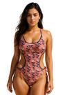 Maiô Feminino Engana Mamãe Cropped com Bojo Estampado e Calcinha com Amara Lateral