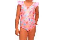 Maiô Feminino Infantil Praia Com Babado E Lacinho Maiô Feminino Infantil Praia Com Babado E Lacinho