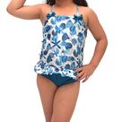 Maiô Feminino Infantil Praia Com Lacinhos Na Cintura E Alças