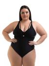 Maiô Feminino Plus Size, Preto, Sem Bojo, Body, Tams. 48 e 52