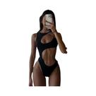Maiô Feminino Sensual Sem Mangas Com Recortes, Peça Única De Cintura Alta Para Verão, Praia E Férias