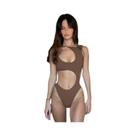 Maiô Feminino Sensual Sem Mangas Com Recortes, Peça Única De Cintura Alta Para Verão, Praia E Férias