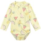 Maiô Gerber Baby Girls de manga comprida Rashguard 0-3 meses Maiô Gerber Baby Girls de manga comprida Rashguard 0-3 meses