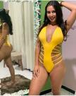 Maiô Grazy Amarelo(fio dental) Gloria Marie - Tamanho M