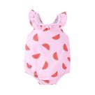Maiô Halter Com Estampa De Melancia Para Meninas, Ideal Para Verão, Praia, Natação E Lazer