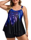 Maiô Hanna Nikole 2025 feminino plus size 26 W azul roxo