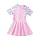 Maiô Infantil Com Zíper E Estampa Floral Para Meninas