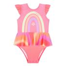 Maiô Infantil Kukiê Malha Proteção UV50+ cor Rosa Neon Tamanho:2Cor:Igual da foto