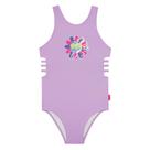 Maiô Infantil Kukiê Malha Proteção UV50+ Flor Lilás Tamanho:4Cor:Igual da foto