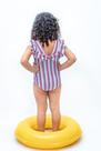 Maiô infantil laço com proteção uv - estampa chevron