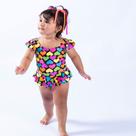 Maiô Infantil Praia/Piscina Proteção UV 50+ Corações Viva Flor Maiô Infantil Praia/Piscina Proteção UV 50+ Corações Viva Flor
