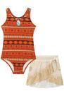 Maiô Infantil Princesas UV50 Conjunto Praia Com Saia Maiô Infantil Princesas UV50 Conjunto Praia Com Saia