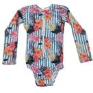 Maiô Infantil Proteção UPF50+ Manga Longa Zíper - Hibisco