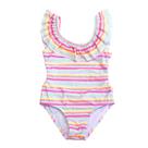Maiô Infantil Proteção UPF50+ Natação -Princess stripe