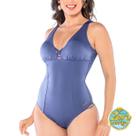 Maiô Liso Zero Barriga Azul Banho De Mar 601576 Maiô Liso Zero Barriga Azul Banho De Mar 601576