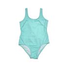 Maiô Lycra Proteção UPF50+ Natação Macramê Verde Tiffany - Verão 2023