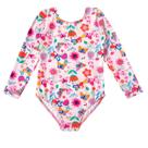 Maiô Manga Longa Infantil Proteção UV 50+ Flores Rosa Claro Tip Top Maiô Manga Longa Infantil Proteção UV 50+ Flores Rosa Claro Tip Top