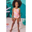 Maiô Menina em Malha Jacquard Textura com Proteção UV50+ Kukiê