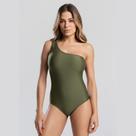 Maiô Natação Feminino Ombro Só em Lycra Brilho Poliamida Mula Manca Praia Nula Manga Body