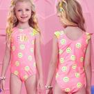 Maio Neon Proteção Uv Estampado Babados Infantil Kukiê - Kukie
