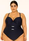 Maiô Plus Size Body Feminino Com Bojo Confortável Leve Verão Moda Praia Detalhe Argola