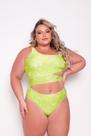 Maiô plus size com abertura lateral