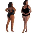 Maio Plus Size Com Bojo Meia Taça Anatômico Efeito Lipo