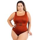 Maio Plus Size Com Cinto Ajustavel Decote Nas Costas 2024