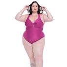Maiô Plus Size Feminino Com Bojo Amarração nas Costas