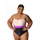 Maiô Plus Size PRETO/BEGE