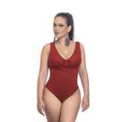 Maiô Praia Meia Taça Plus Size Com Bojo Alça Dupla Larga