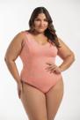 Maiô Regata Com recortes Estampado Plus Size