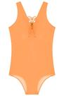 Maiô Roupa De Banho Em Malha Com Proteção Uv Moda Praia Piscina Verão Amarração Frontal Liso