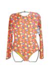 Maiô Roupa De Banho Moda Praia Lemon Flower Manga Longa Proteção Solar Dodarô Kids