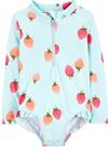 Maiô Simple Joys by Carter's Girls Blue Strawberries 3T