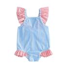 Maiô Summffie Toddler Baby Girl de 12 a 18 meses com estampa listrada