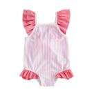 Maiô Summffie Toddler Baby Girl listrado rosa de 2 a 3 anos
