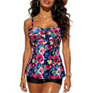 Maiô Tankini Century Star feminino Tummy Control Tropical Maiô Tankini Century Star feminino Tummy Control Tropical