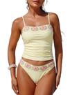 Maiô Tankini feminino ZAFUL com fenda assimétrica Fairyland Maiô Tankini feminino ZAFUL com fenda assimétrica Fairyland