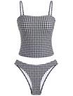 Maiô Tankini ZAFUL Floral Bandeau Tummy Control para mulheres