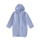 Maiô Terry Beach com capuz Swim Cover Up XRTBMN 18-24M azul