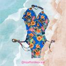 Maiô Tropical Azul - Flor de Praia