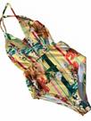Maiô Verão Com Decote Profundo Feminino Estampado Moderno