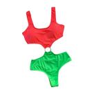 Maio verde e vermelho decotado