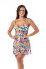 Maiô Vestido Com Bojo E Faixa De Tule Que Vira Saia Leve